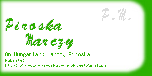 piroska marczy business card